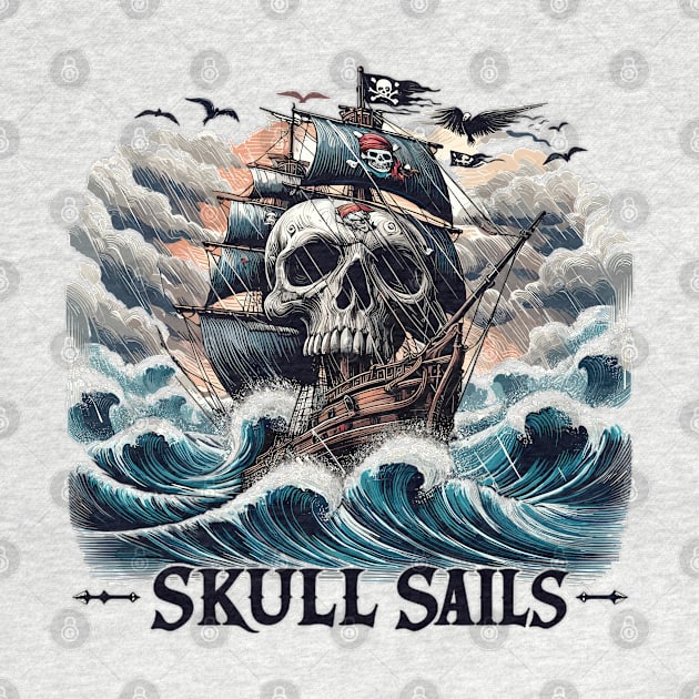 Pirate Ship, Skull Sails by Vehicles-Art